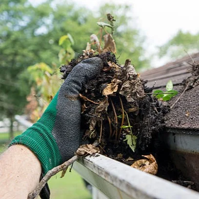 Clearing a blocked gutter