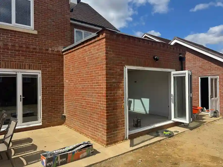 Extension with bi-fold doors